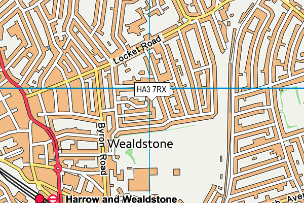HA3 7RX map - OS VectorMap District (Ordnance Survey)