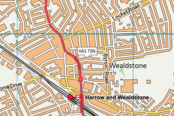 HA3 7SN map - OS VectorMap District (Ordnance Survey)