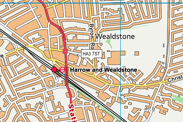 HA3 7ST map - OS VectorMap District (Ordnance Survey)