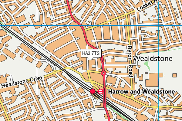 HA3 7TS map - OS VectorMap District (Ordnance Survey)