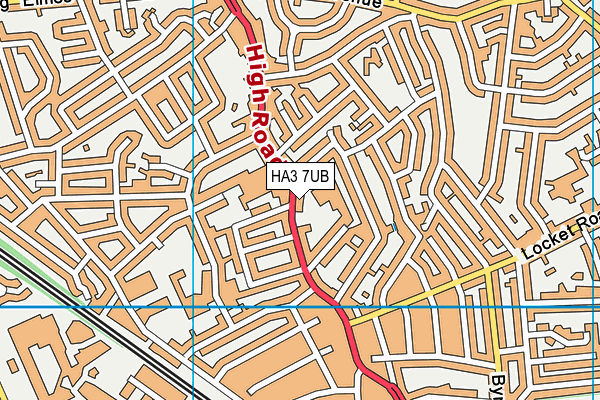 HA3 7UB map - OS VectorMap District (Ordnance Survey)