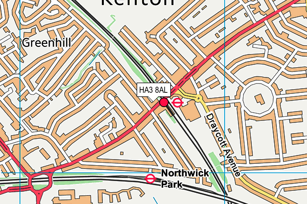 HA3 8AL map - OS VectorMap District (Ordnance Survey)