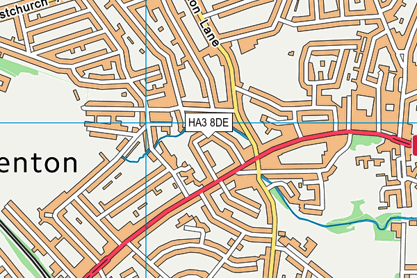 HA3 8DE map - OS VectorMap District (Ordnance Survey)