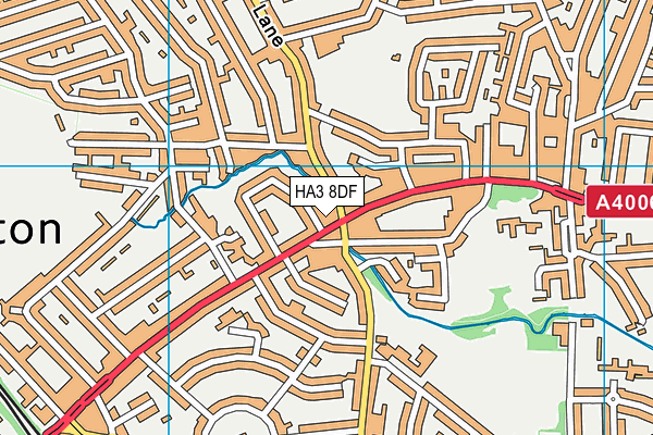 HA3 8DF map - OS VectorMap District (Ordnance Survey)