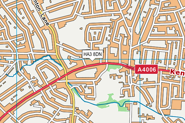 HA3 8DN map - OS VectorMap District (Ordnance Survey)