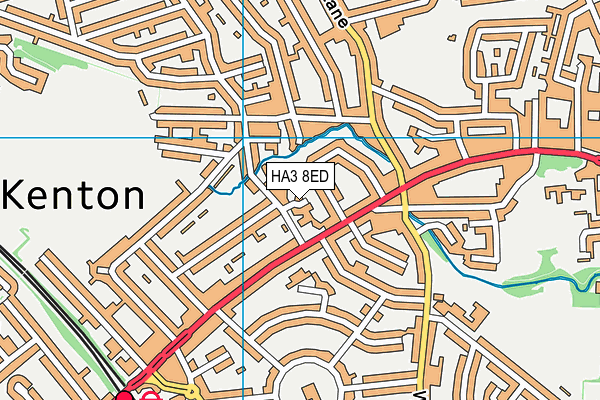 HA3 8ED map - OS VectorMap District (Ordnance Survey)