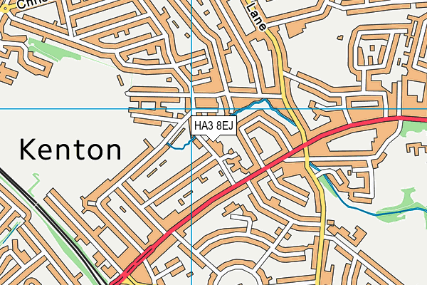 HA3 8EJ map - OS VectorMap District (Ordnance Survey)