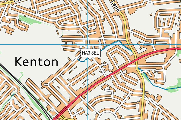HA3 8EL map - OS VectorMap District (Ordnance Survey)