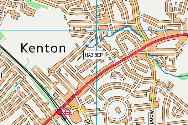 HA3 8EP map - OS VectorMap District (Ordnance Survey)