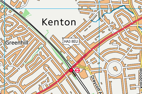 HA3 8EU map - OS VectorMap District (Ordnance Survey)