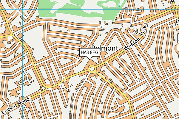 HA3 8FG map - OS VectorMap District (Ordnance Survey)