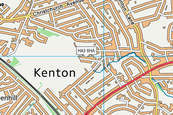 HA3 8HA map - OS VectorMap District (Ordnance Survey)