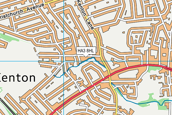 HA3 8HL map - OS VectorMap District (Ordnance Survey)