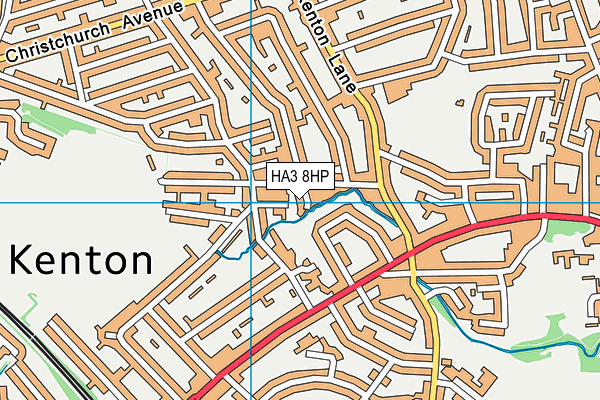 HA3 8HP map - OS VectorMap District (Ordnance Survey)