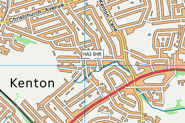 HA3 8HR map - OS VectorMap District (Ordnance Survey)