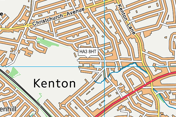 HA3 8HT map - OS VectorMap District (Ordnance Survey)