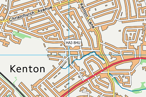 HA3 8HU map - OS VectorMap District (Ordnance Survey)