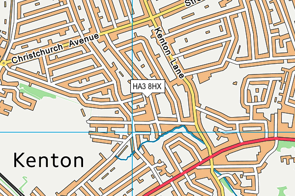 HA3 8HX map - OS VectorMap District (Ordnance Survey)