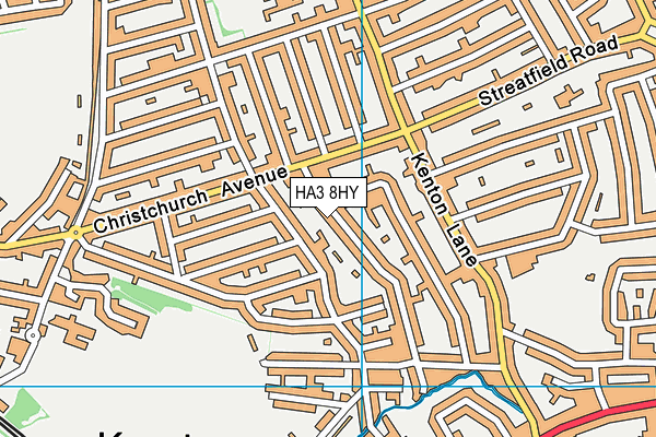 HA3 8HY map - OS VectorMap District (Ordnance Survey)