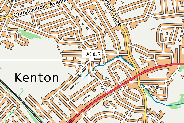 HA3 8JR map - OS VectorMap District (Ordnance Survey)