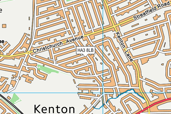 HA3 8LB map - OS VectorMap District (Ordnance Survey)