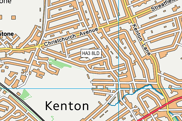 HA3 8LD map - OS VectorMap District (Ordnance Survey)