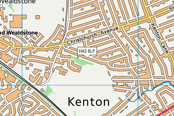 Kenton Recreation Ground map (HA3 8LF) - OS VectorMap District (Ordnance Survey)