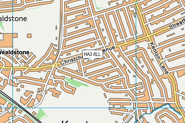 HA3 8LL map - OS VectorMap District (Ordnance Survey)