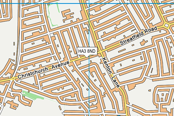 HA3 8ND map - OS VectorMap District (Ordnance Survey)