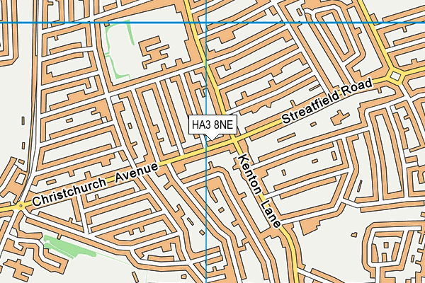 HA3 8NE map - OS VectorMap District (Ordnance Survey)