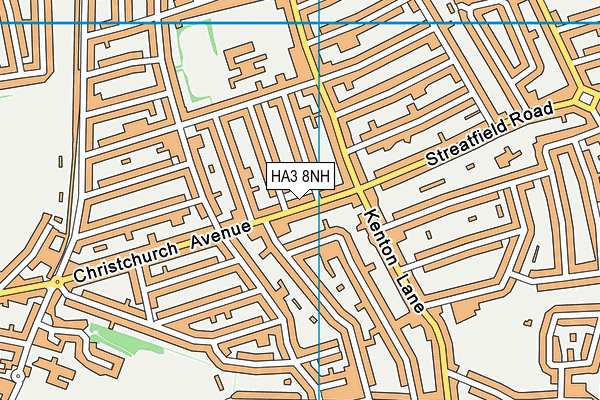 HA3 8NH map - OS VectorMap District (Ordnance Survey)