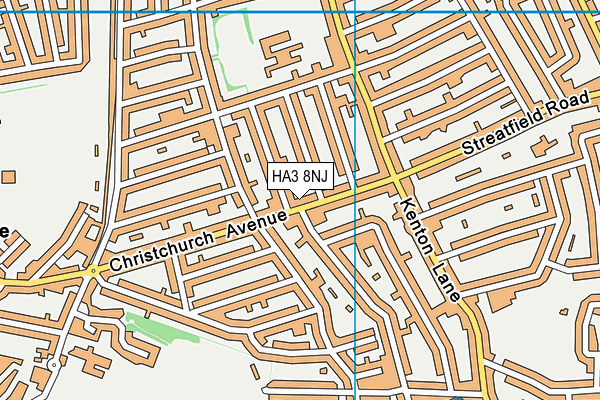 HA3 8NJ map - OS VectorMap District (Ordnance Survey)