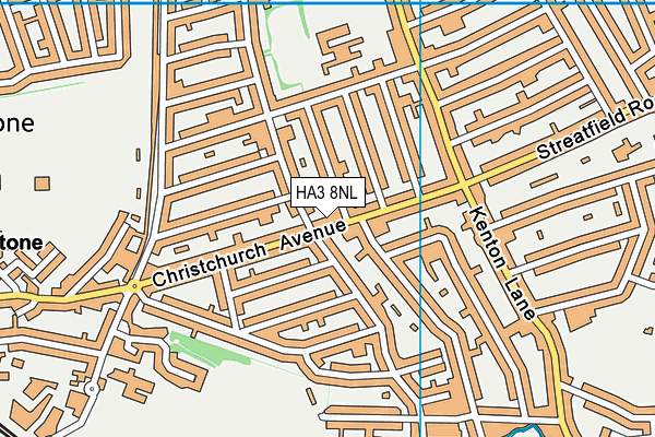 HA3 8NL map - OS VectorMap District (Ordnance Survey)