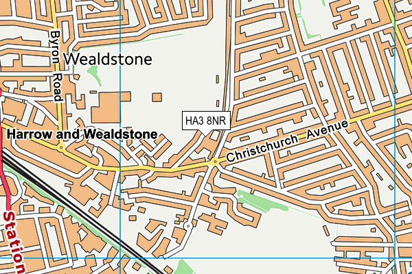 HA3 8NR map - OS VectorMap District (Ordnance Survey)