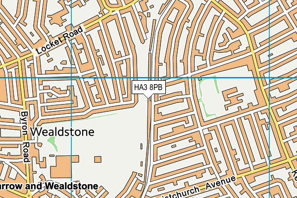 HA3 8PB map - OS VectorMap District (Ordnance Survey)