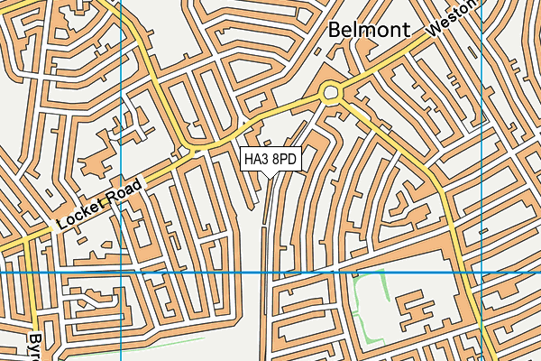 HA3 8PD map - OS VectorMap District (Ordnance Survey)