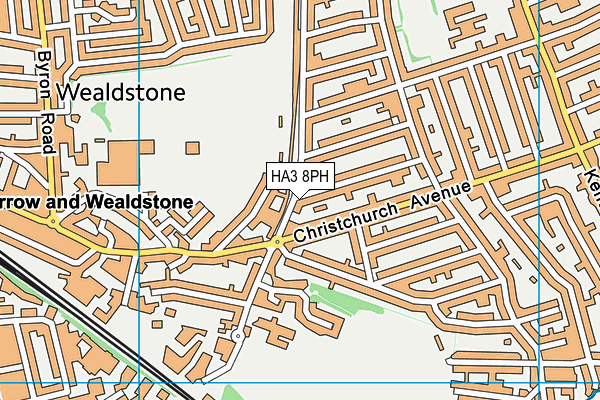 HA3 8PH map - OS VectorMap District (Ordnance Survey)