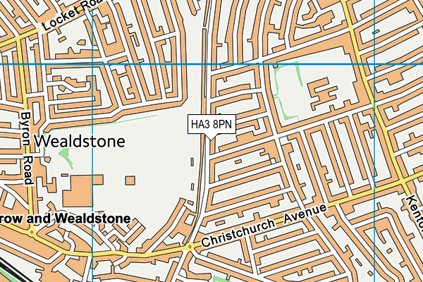 HA3 8PN map - OS VectorMap District (Ordnance Survey)