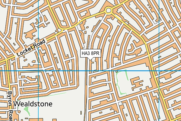 HA3 8PR map - OS VectorMap District (Ordnance Survey)