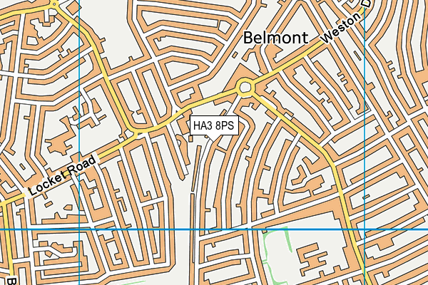 HA3 8PS map - OS VectorMap District (Ordnance Survey)
