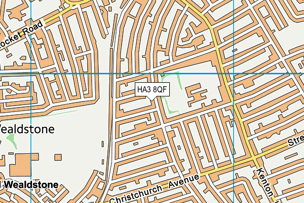 HA3 8QF map - OS VectorMap District (Ordnance Survey)