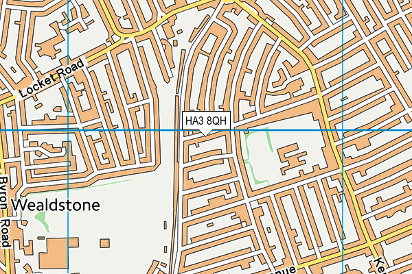 HA3 8QH map - OS VectorMap District (Ordnance Survey)