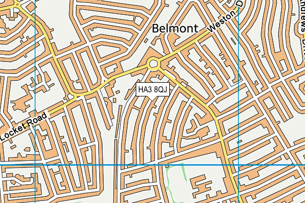 HA3 8QJ map - OS VectorMap District (Ordnance Survey)