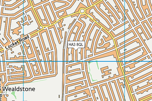 HA3 8QL map - OS VectorMap District (Ordnance Survey)