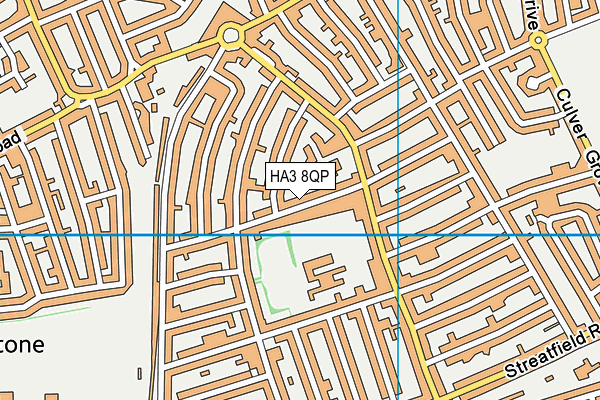 HA3 8QP map - OS VectorMap District (Ordnance Survey)