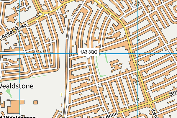 HA3 8QQ map - OS VectorMap District (Ordnance Survey)