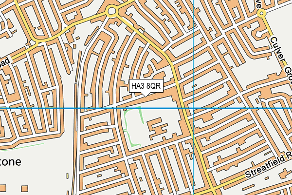HA3 8QR map - OS VectorMap District (Ordnance Survey)
