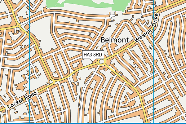 HA3 8RD map - OS VectorMap District (Ordnance Survey)