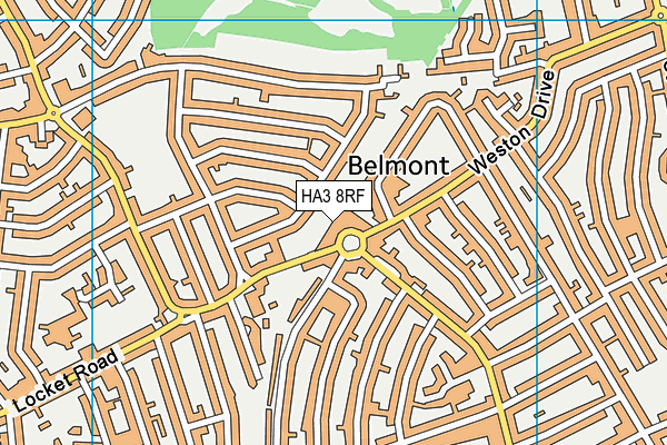 HA3 8RF map - OS VectorMap District (Ordnance Survey)
