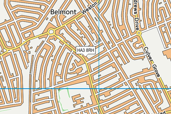 HA3 8RH map - OS VectorMap District (Ordnance Survey)